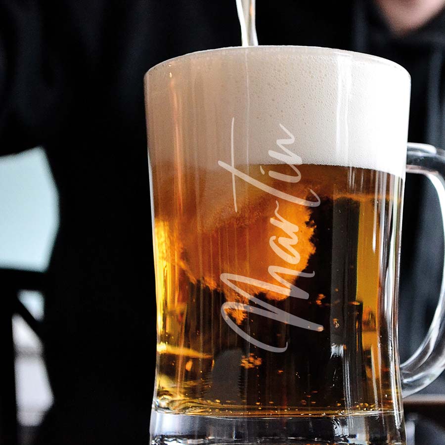 personalised beer mug 500g
