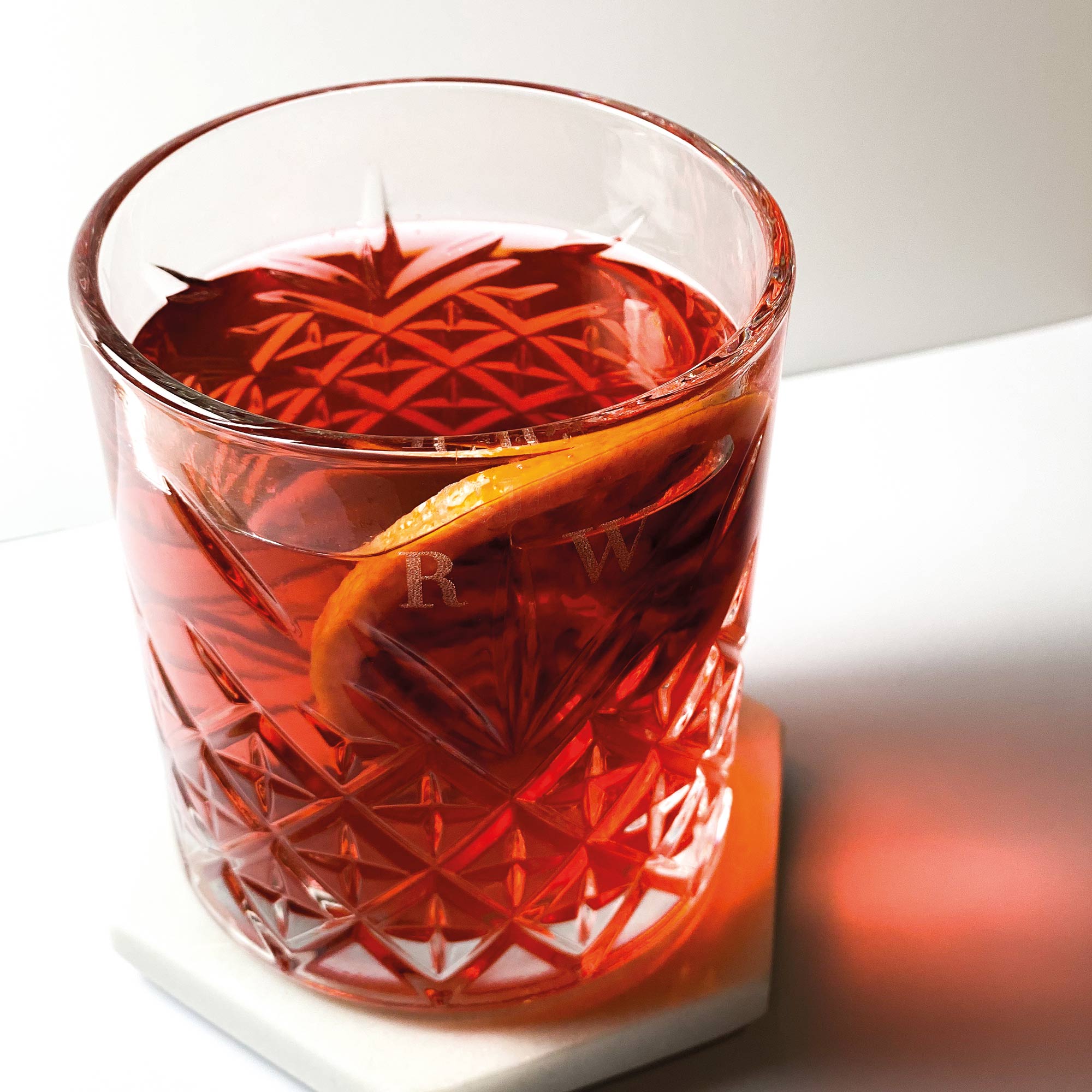 Premium Engraved Monogram Whisky Glass 355ml