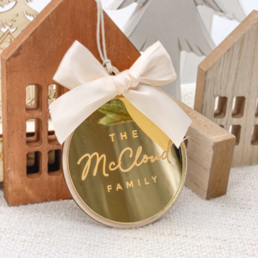 bauble christmas with ribbon
