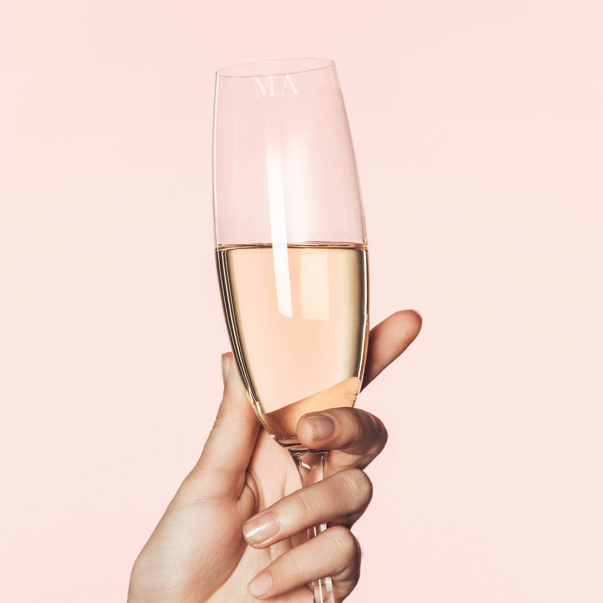 Engraved Monogram Champagne Glass 175ml