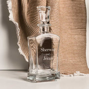 Engraved wedding whiskey decanter