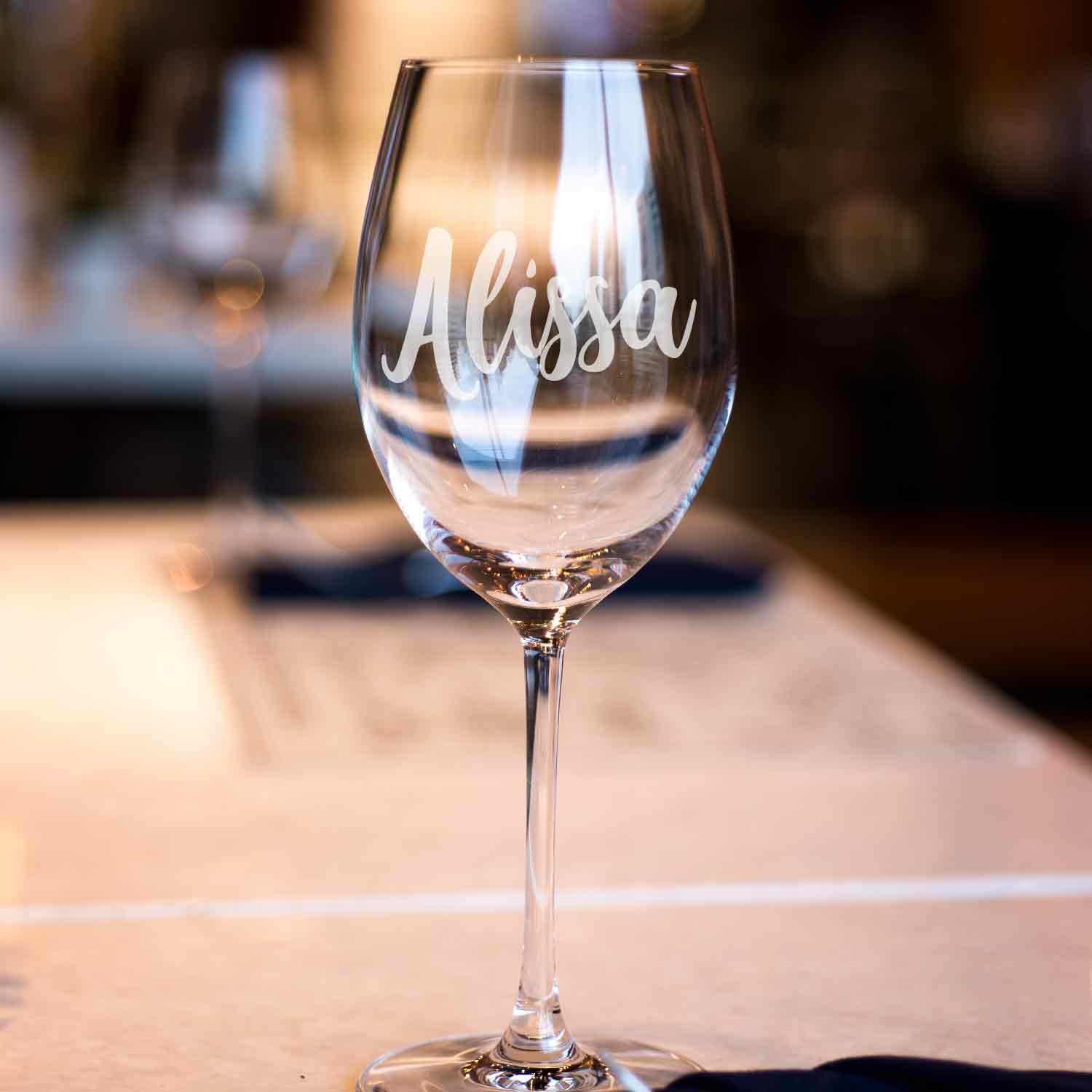 Personalised Engraved Name Wine Glass 365ml