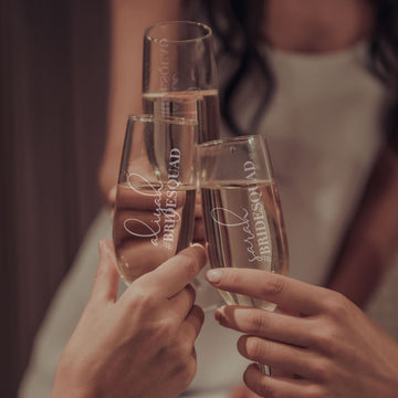 personalised champagne glasses
