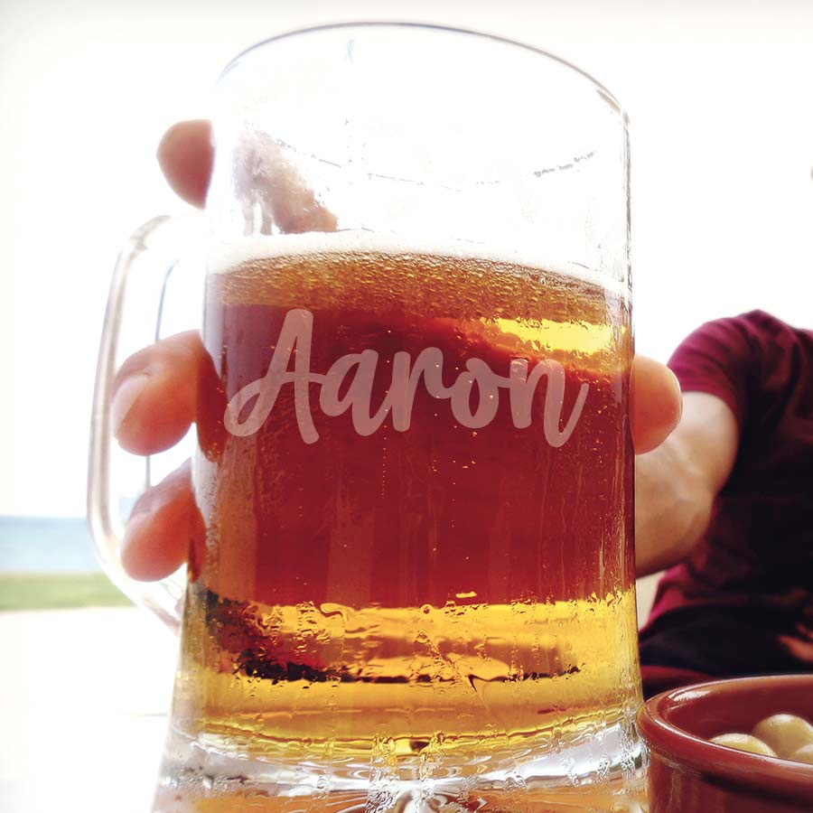 Engraved Personalised Name Beer Mug 500ML