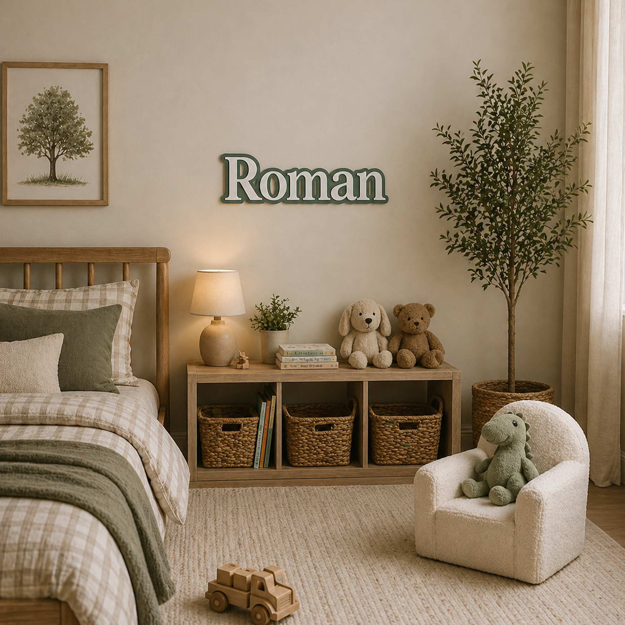 Roman Personalised 2-layer Name Plaque
