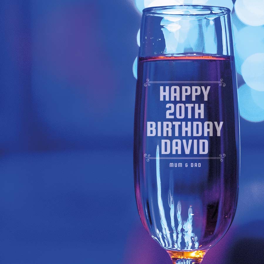Birthday Engraved Champagne Glass 175ml