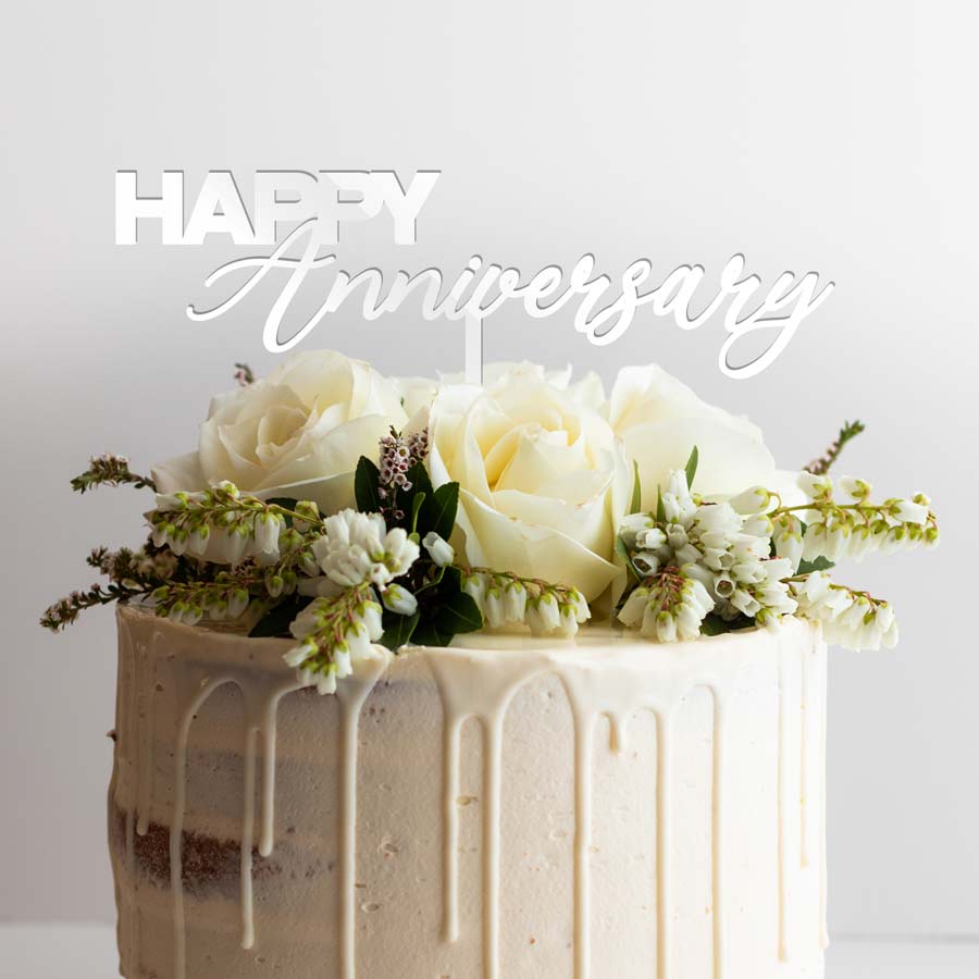 Happy Anniversary Cake Topper