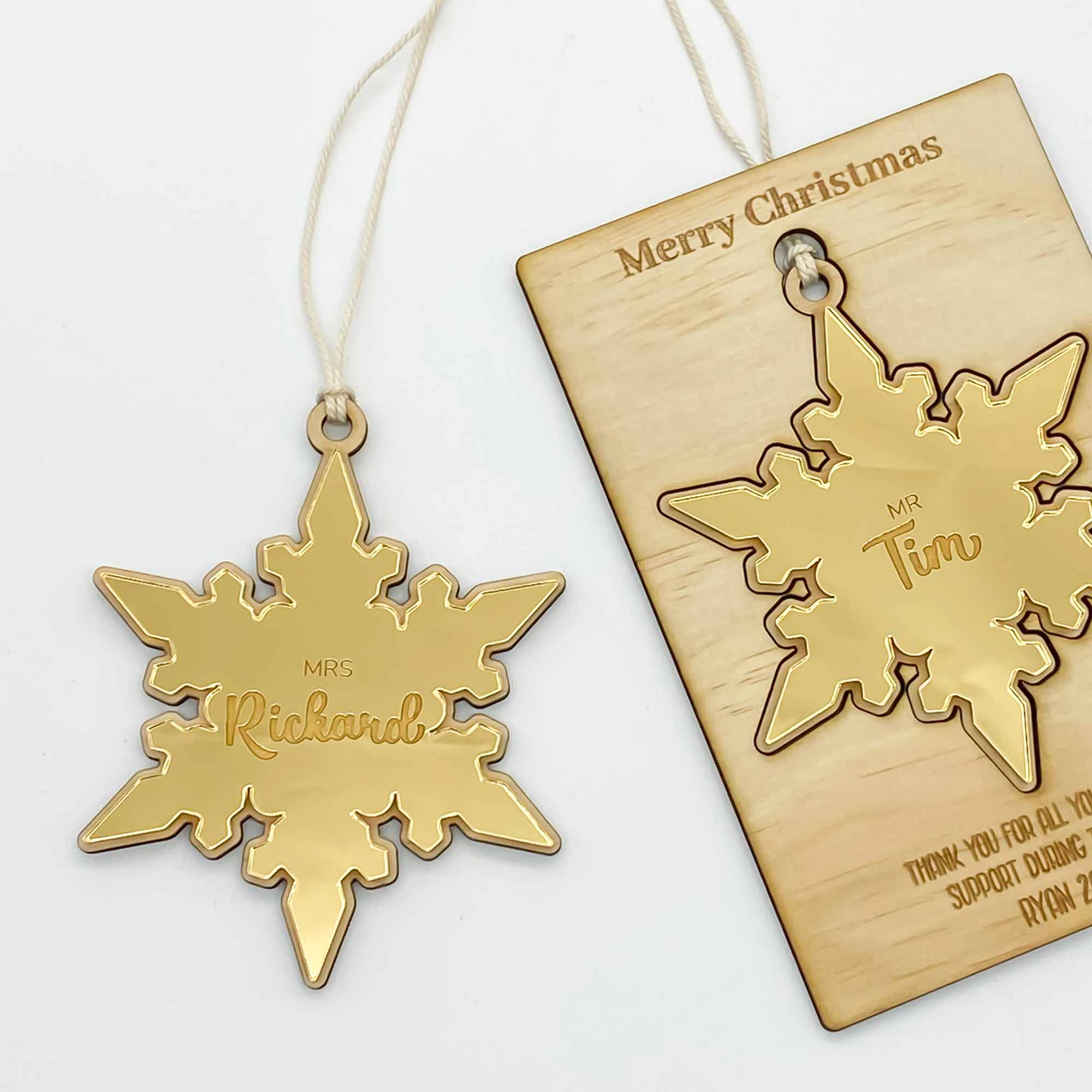 Christmas Star Ornament Card