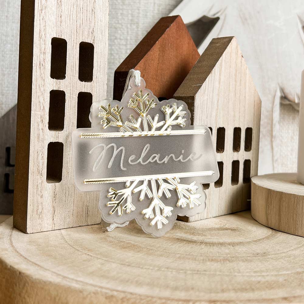 layered snowflake ornament