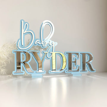 3D layered name plaque stand