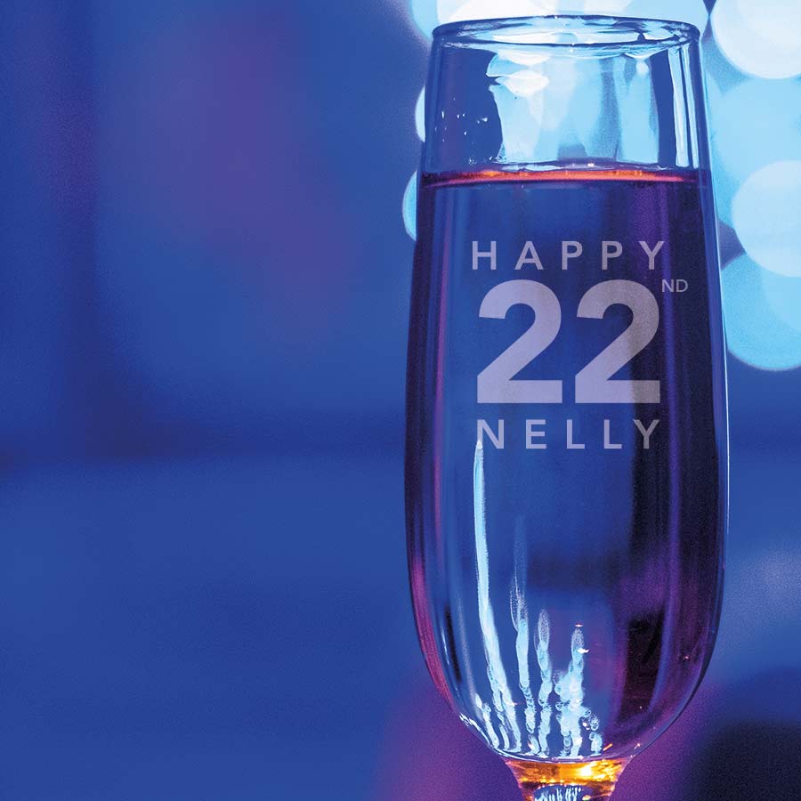 Birthday Engraved Champagne Glass 175ml
