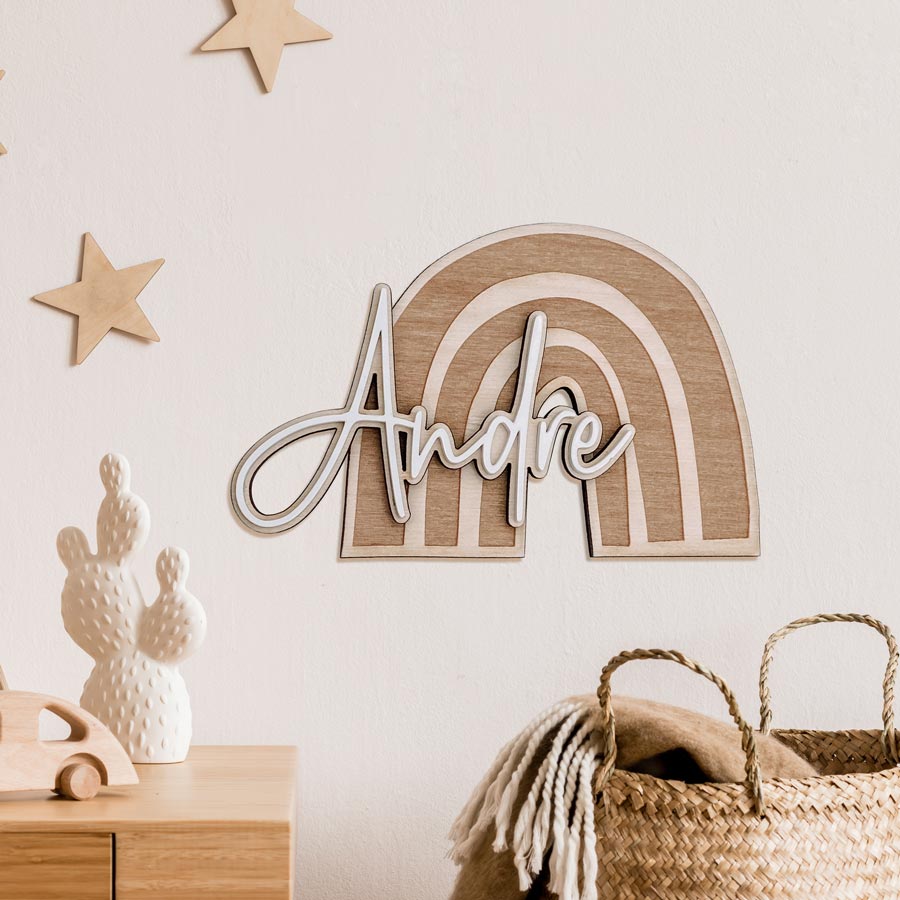 name plaque rainbow