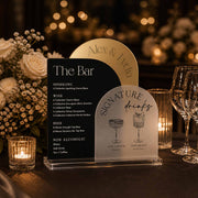 Personalised Lydia 3 Panel Bar Menu Sign