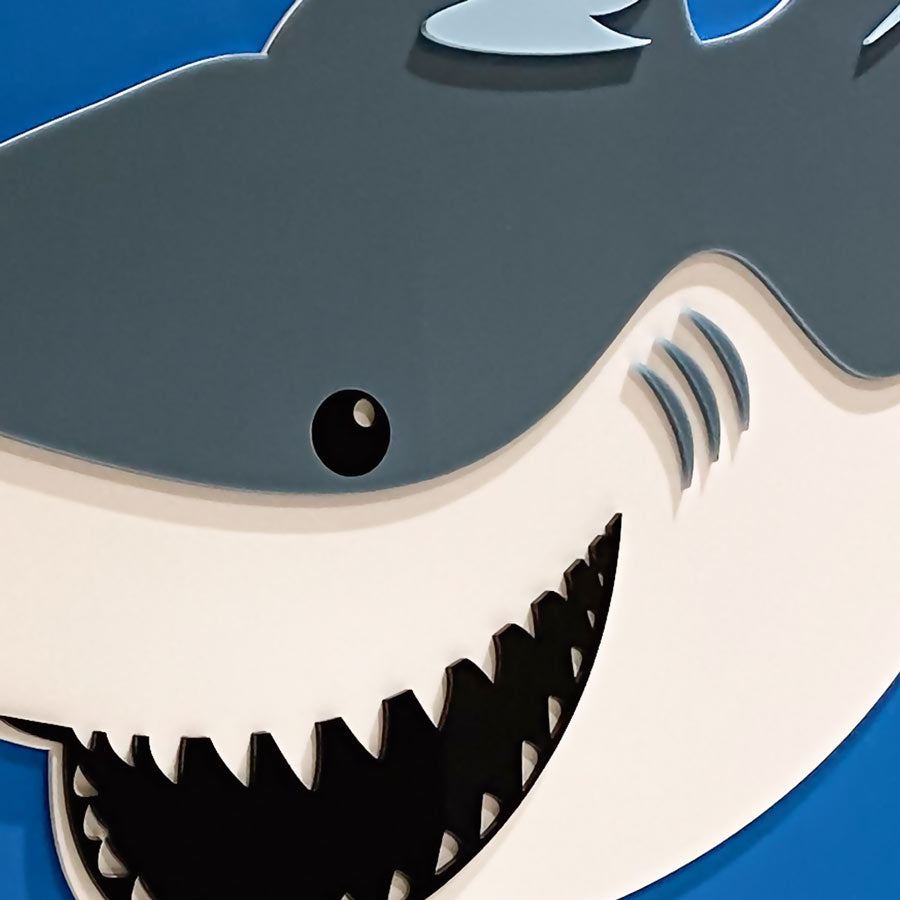 Shark Birthday Acrylic Sign 3D