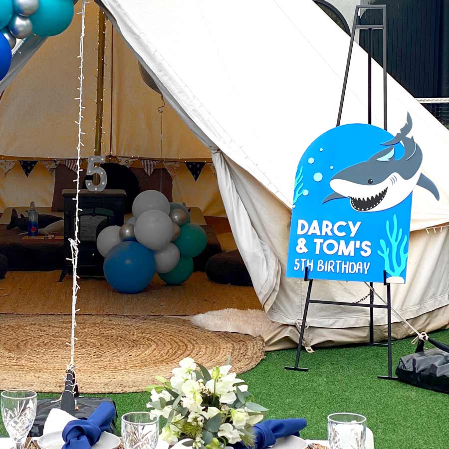 birthday sign shark