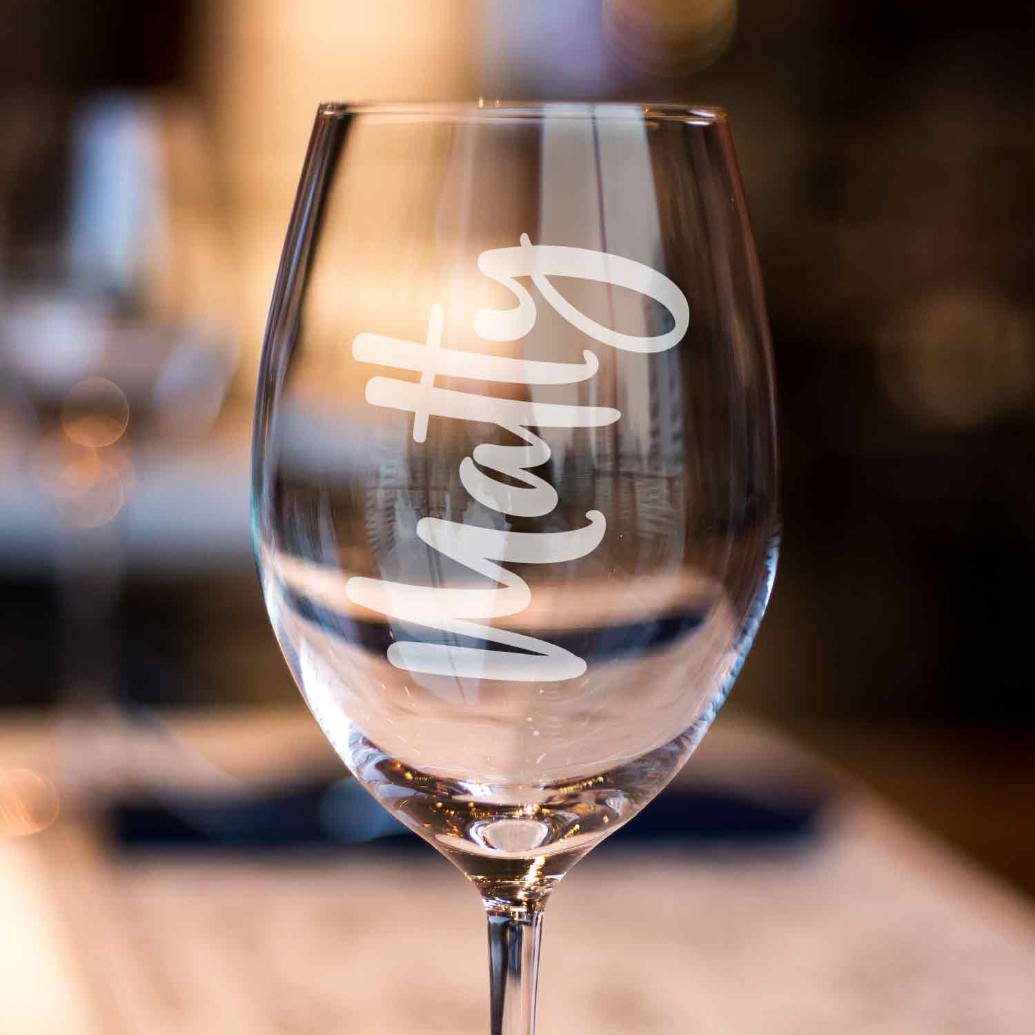 Personalised Engraved Name Wine Glass 365ml