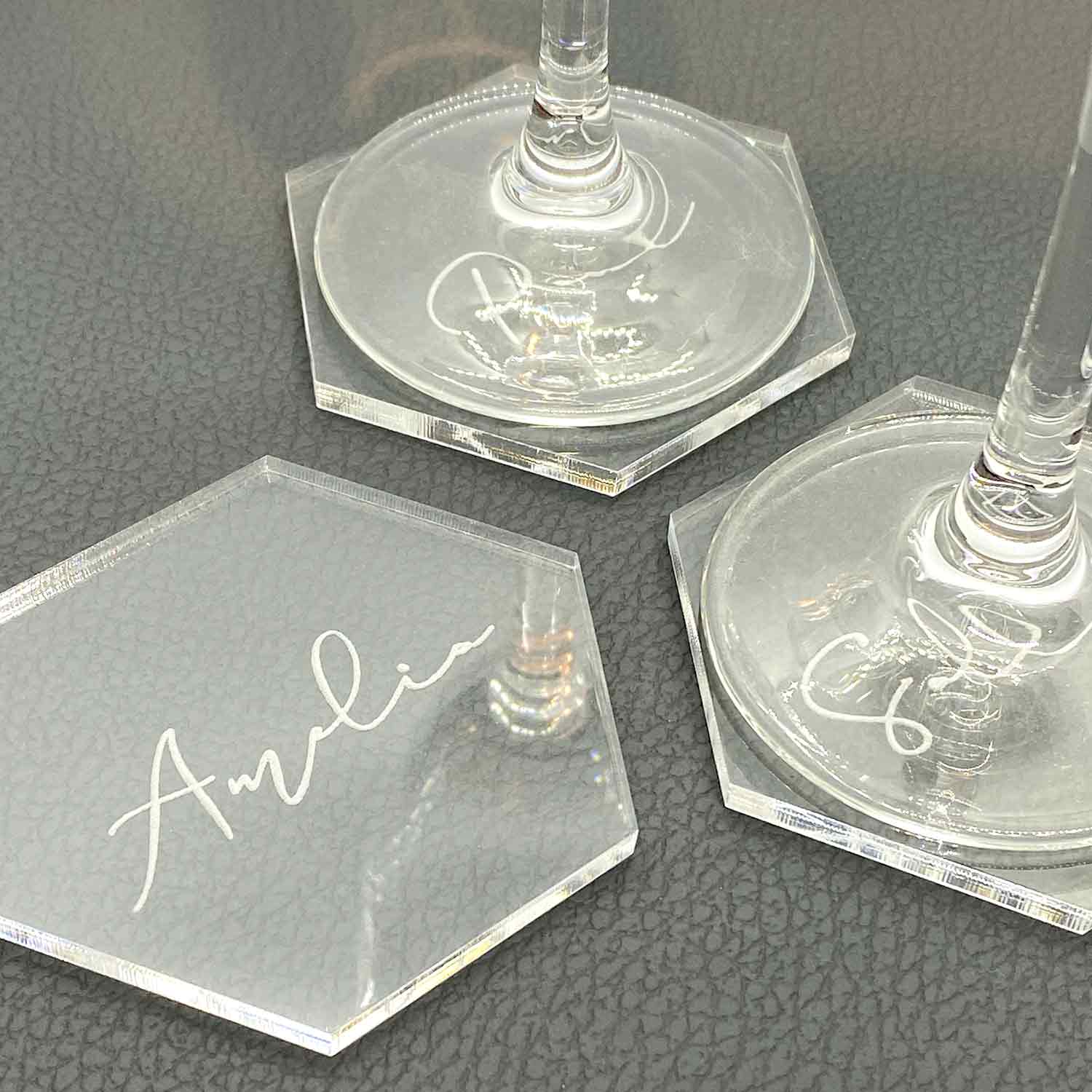 personalised acrylic coasters