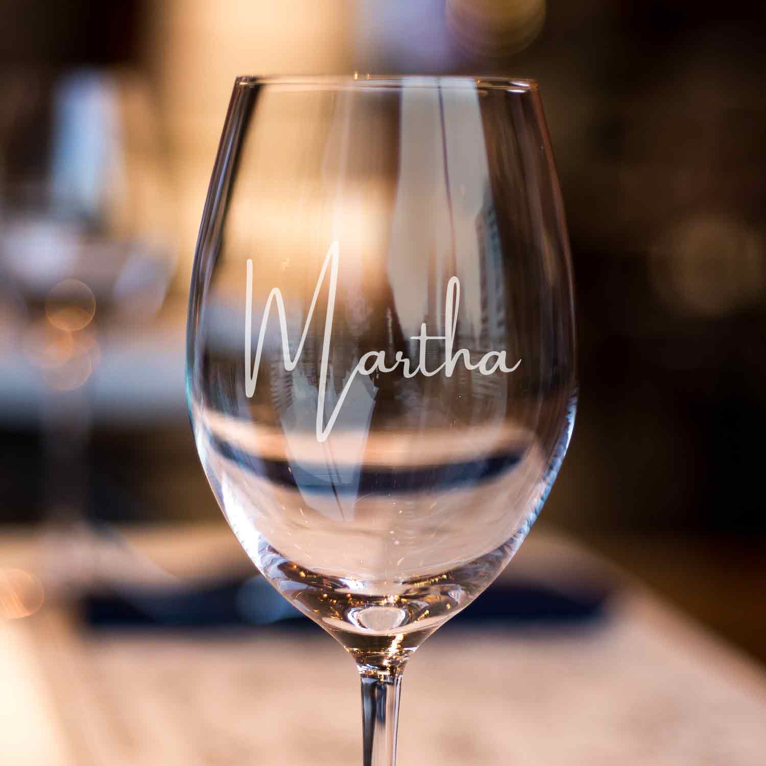 Personalised Engraved Name Wine Glass 365ml