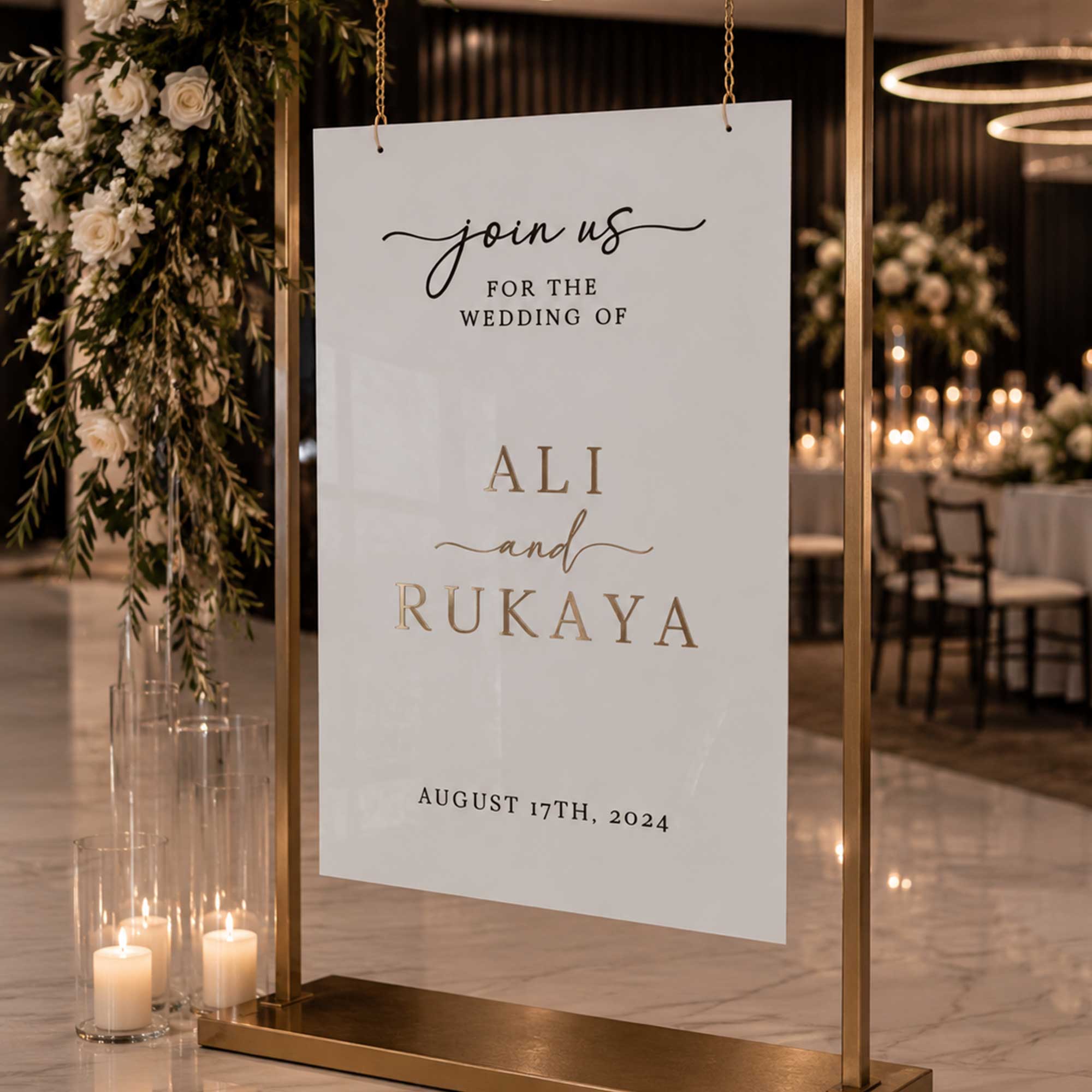 Ali Acrylic Wedding Welcome Sign