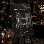 Armin Mirror Acrylic Birthday Welcome Sign