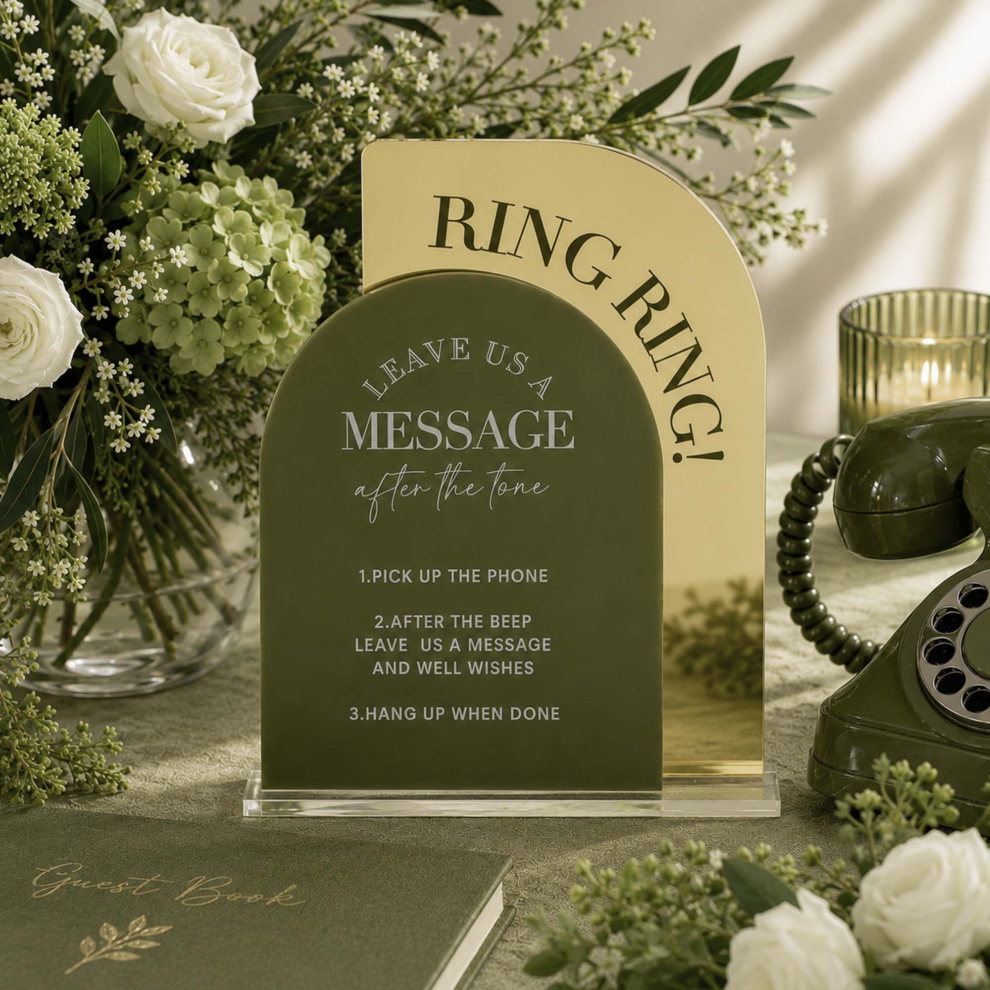 Acrylic Audio Guestbook Wedding Sign