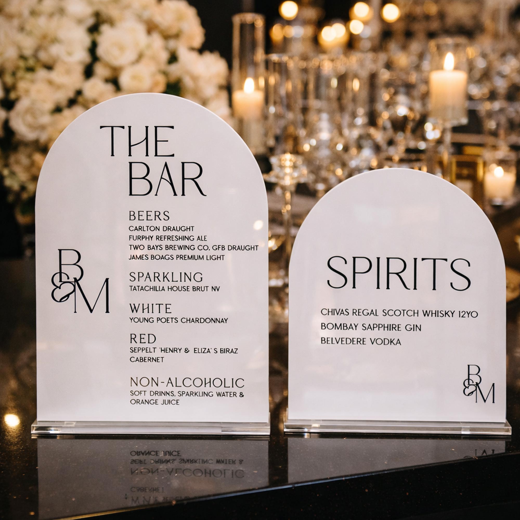 Paris Acrylic Bar Menu Sign