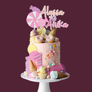 Custom Layered Acrylic Candy Land Birthday Cake Topper