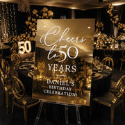 Cheers Daniel Acrylic Birthday Welcome Sign