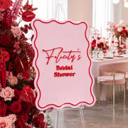 Flick Acrylic Bridal Shower Wedding Welcome Sign