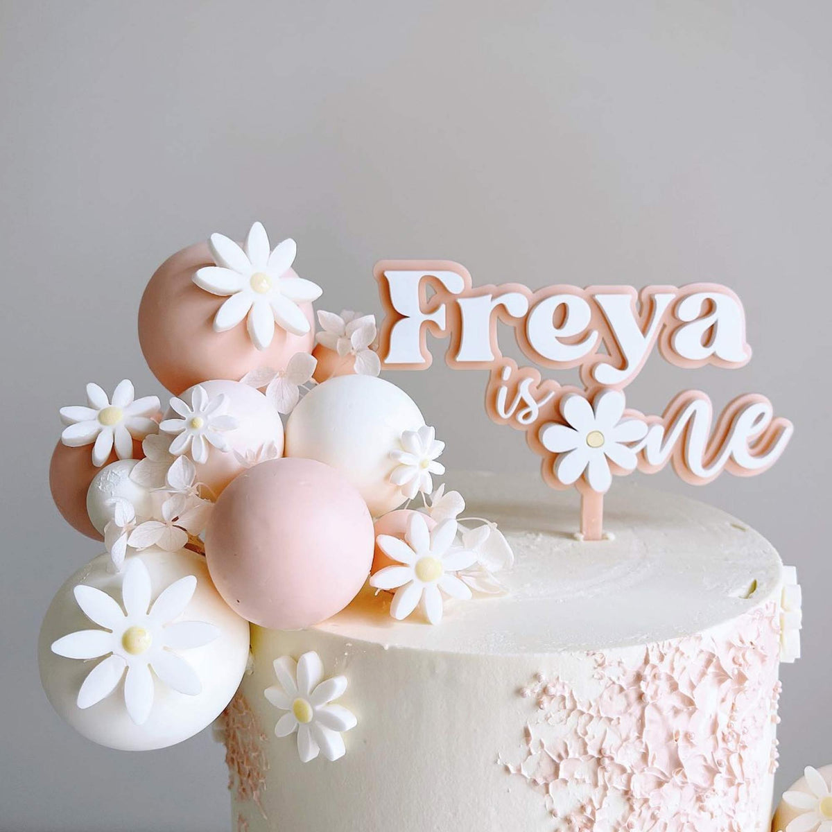 Custom Layered Acrylic Daisy Birthday Cake Topper