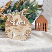 santa stop here Christmas sign