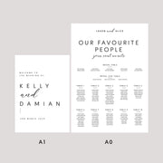 Kelly Wedding Welcome Sign and Seating Chart Bundle Package