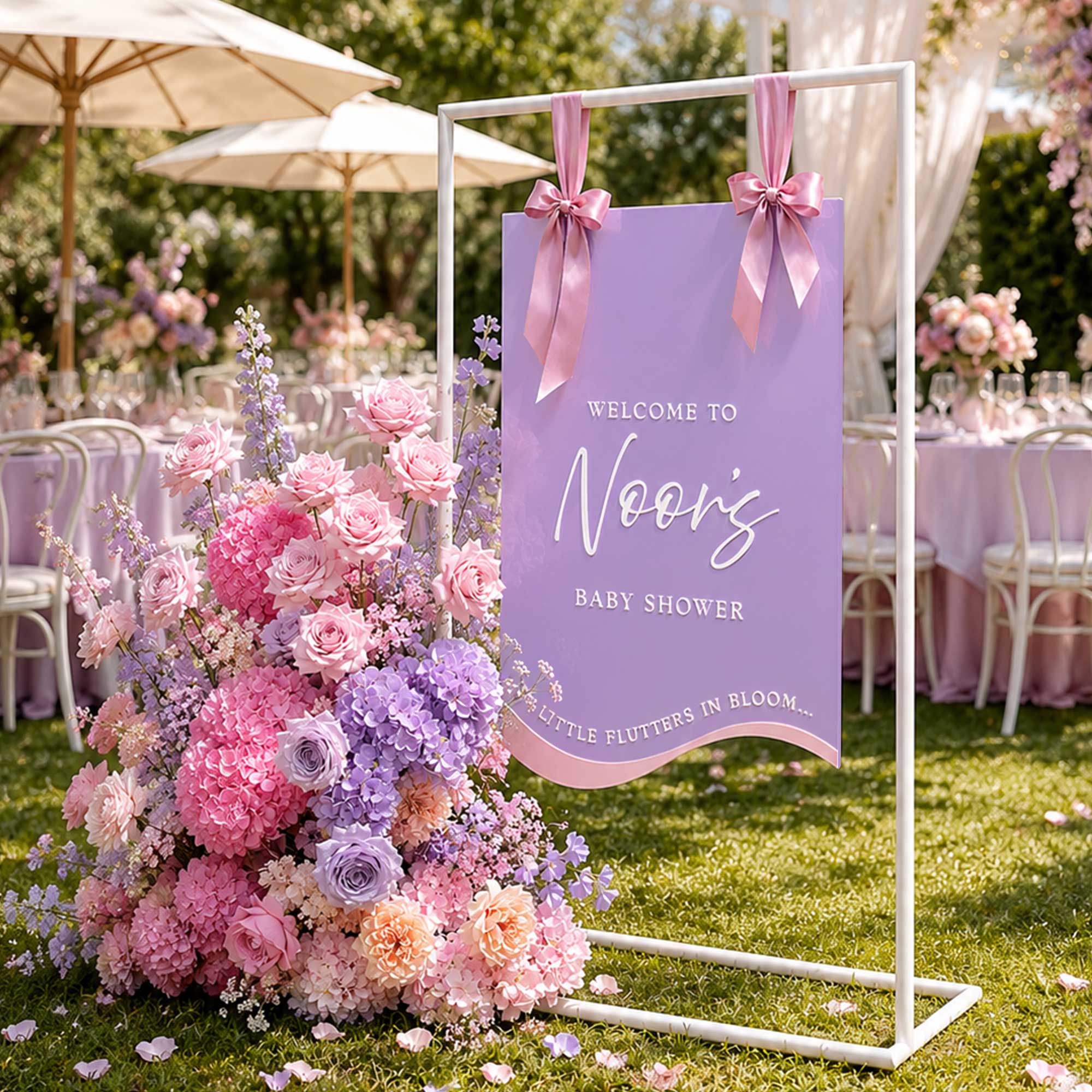 Nina Acrylic Baby Shower Welcome Sign