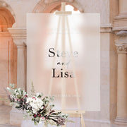 Lisa Frosted Gold Acrylic Wedding Welcome Sign