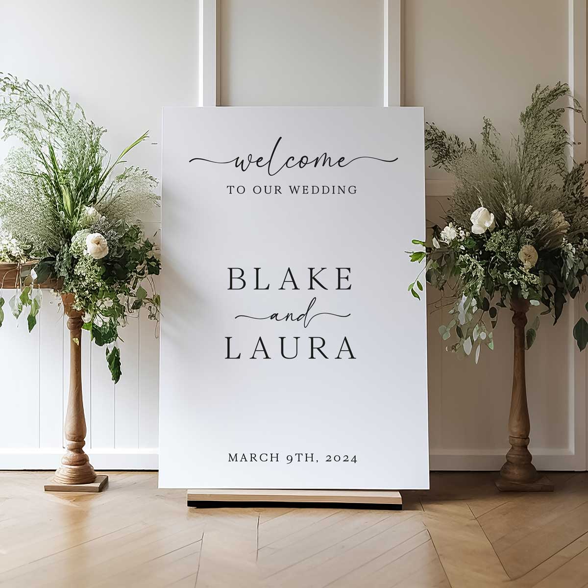Lisa Acrylic Wedding Welcome Sign