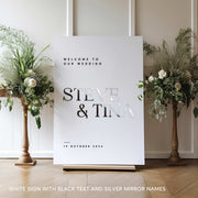 Tina Modern Acrylic Wedding Welcome Sign