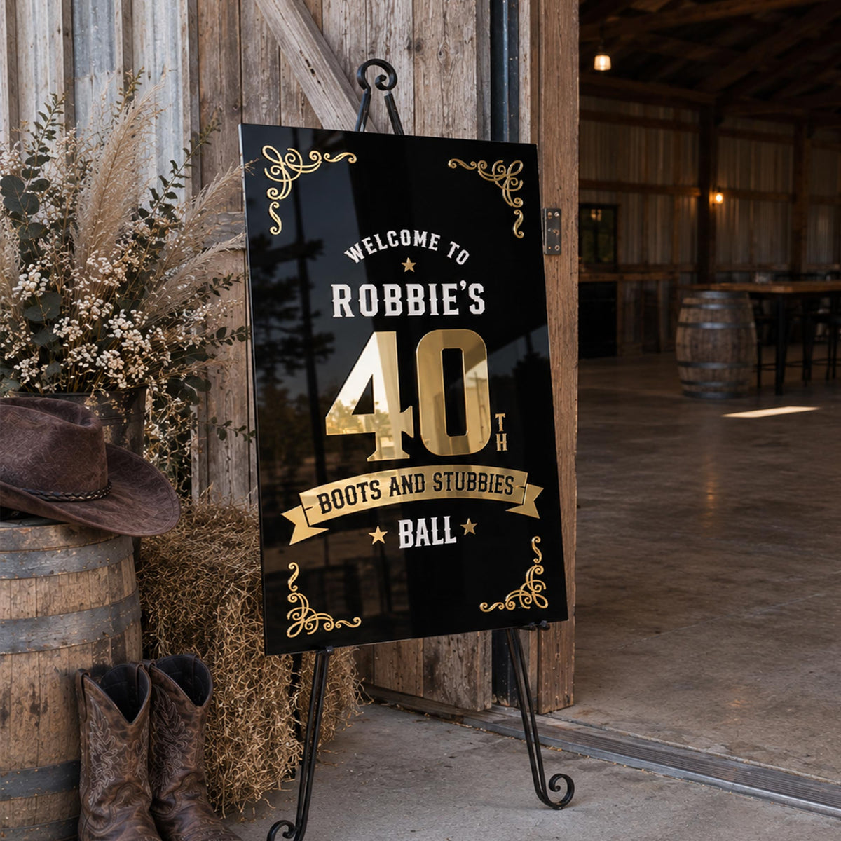 Western Glam Custom Party Welcome Sign