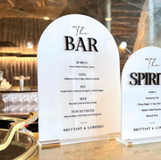 Brittany Acrylic Bar Menu Sign