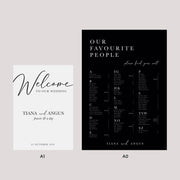 Tiana Wedding Welcome Sign and Seating Chart Bundle Package