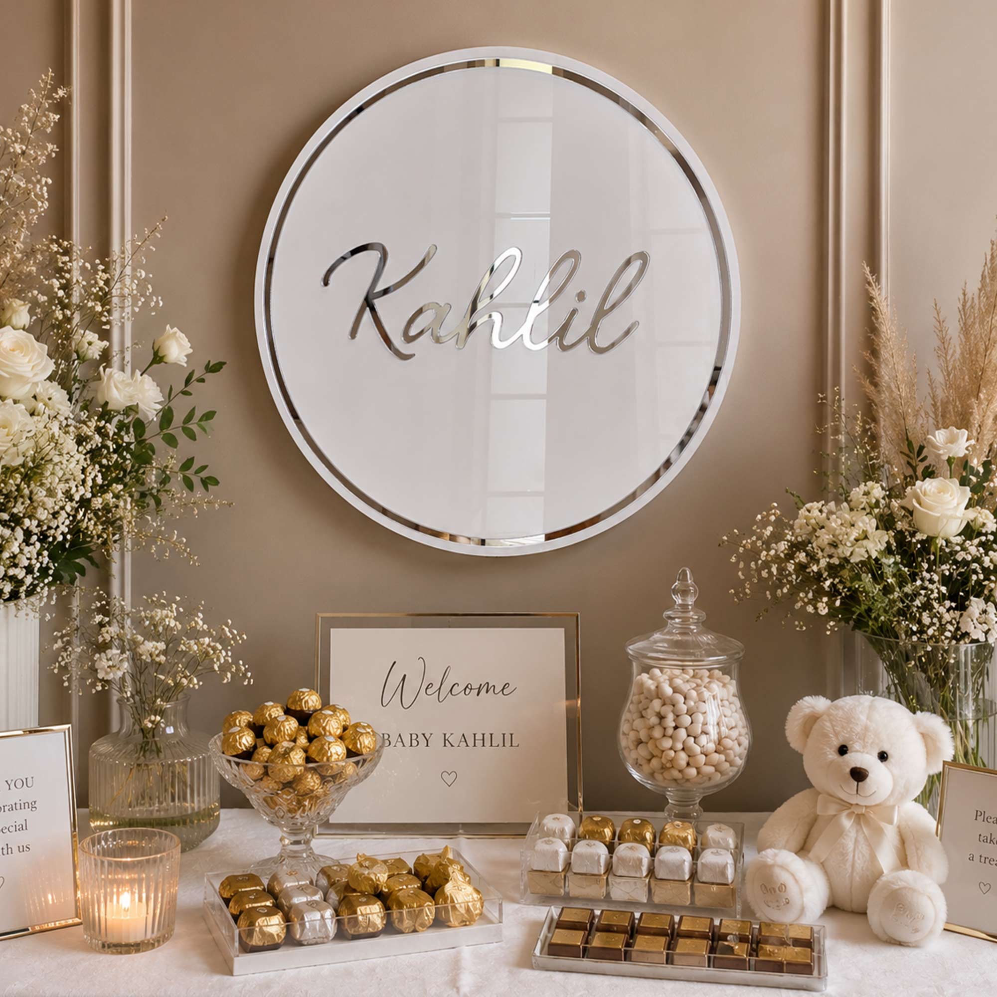 kahlil Baby Backdrop Sign