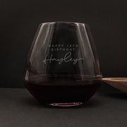 stemless wine glass