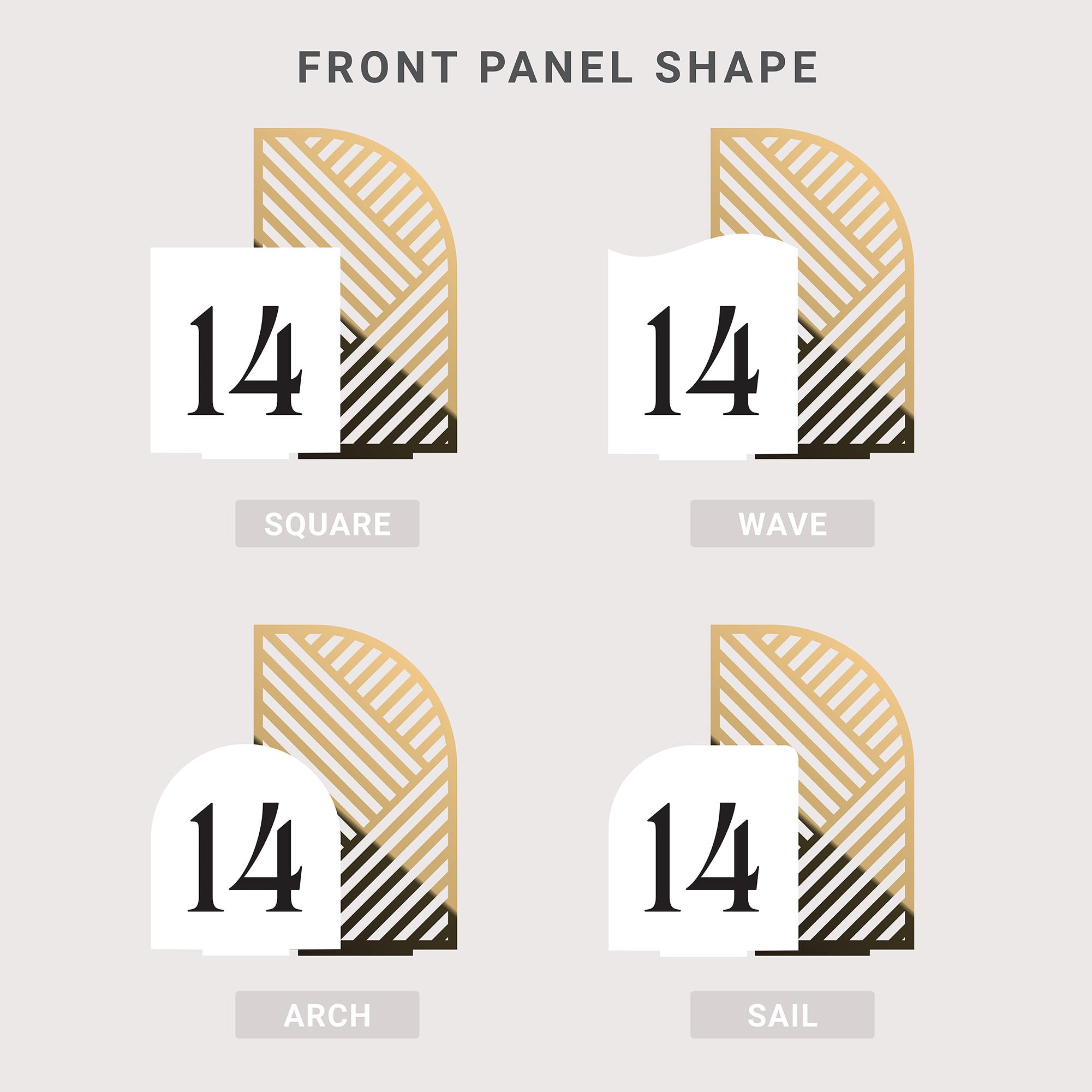 Chevron Double Lux Acrylic Table Numbers