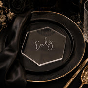 Engraved Clear Acrylic Placecard Coasters