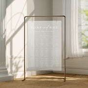 Nhu Frosted Wedding Seating Chart