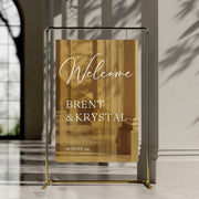 Krystal Mirror Acrylic Wedding Welcome Sign