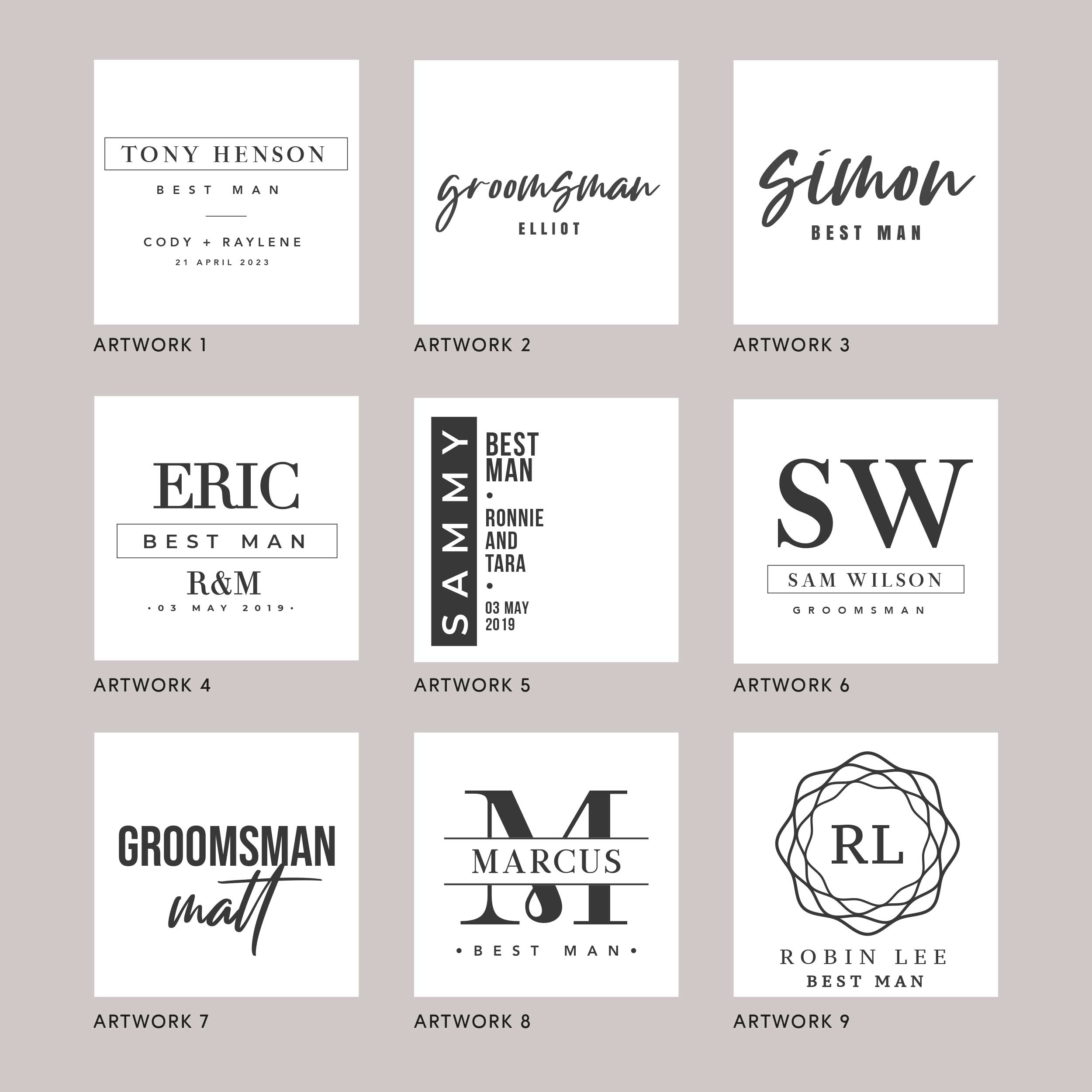 Engraved Bestman Groomsmen Flask