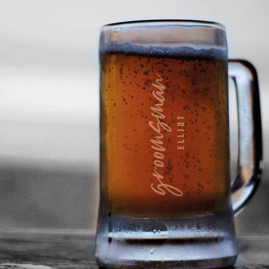 groomsman beer mug