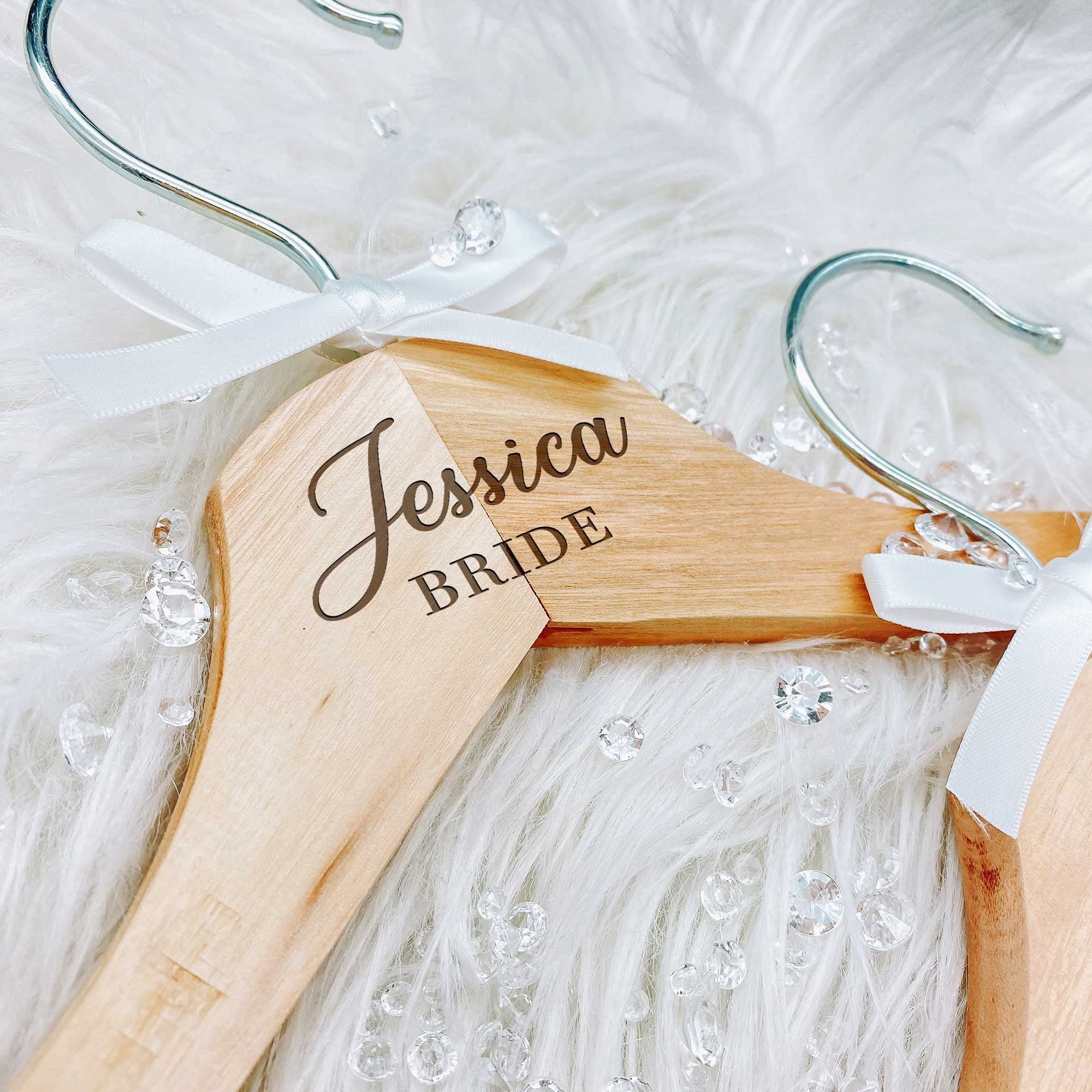 Engraved Custom White Wedding Dress Hangers Wedding White Coat Hangers Bride Dress Hanger Bridal Dress Hangers Bridesmaids Dresses Hangers