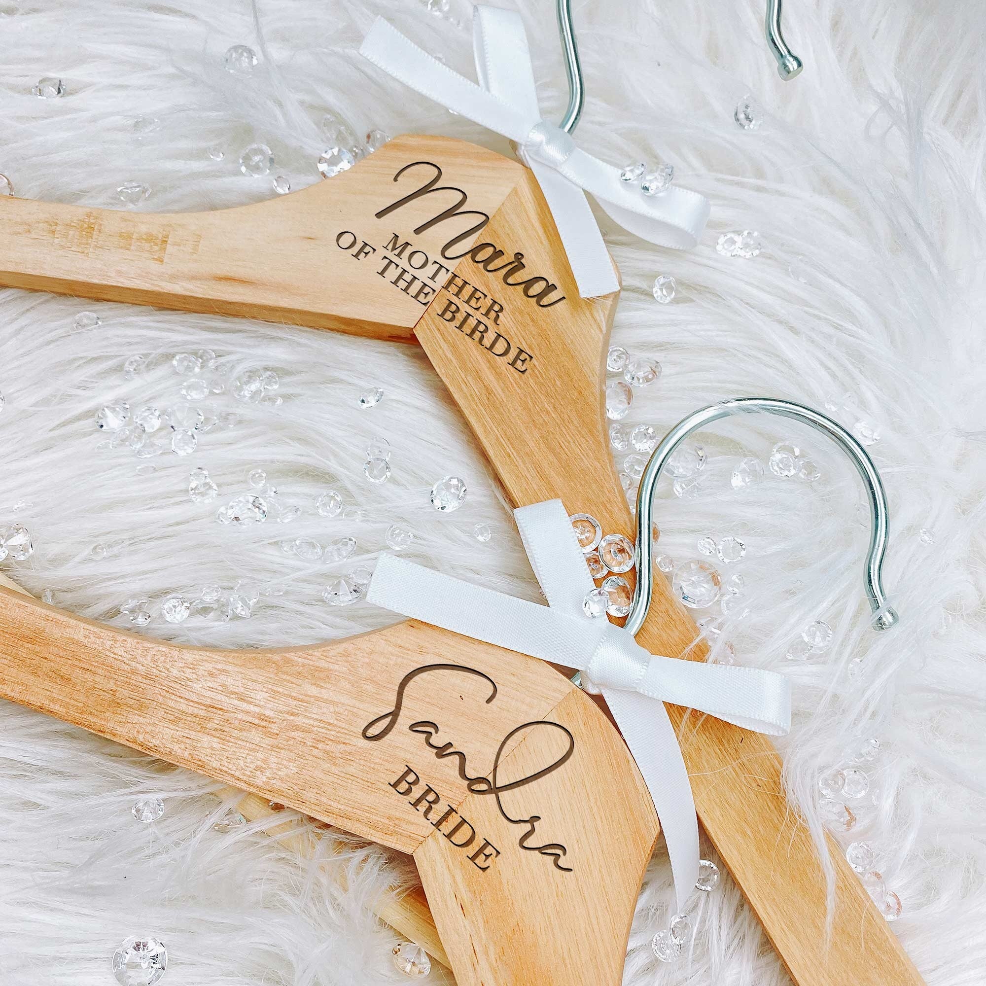 Engraved Custom White Wedding Dress Hangers Wedding White Coat Hangers Bride Dress Hanger Bridal Dress Hangers Bridesmaids Dresses Hangers