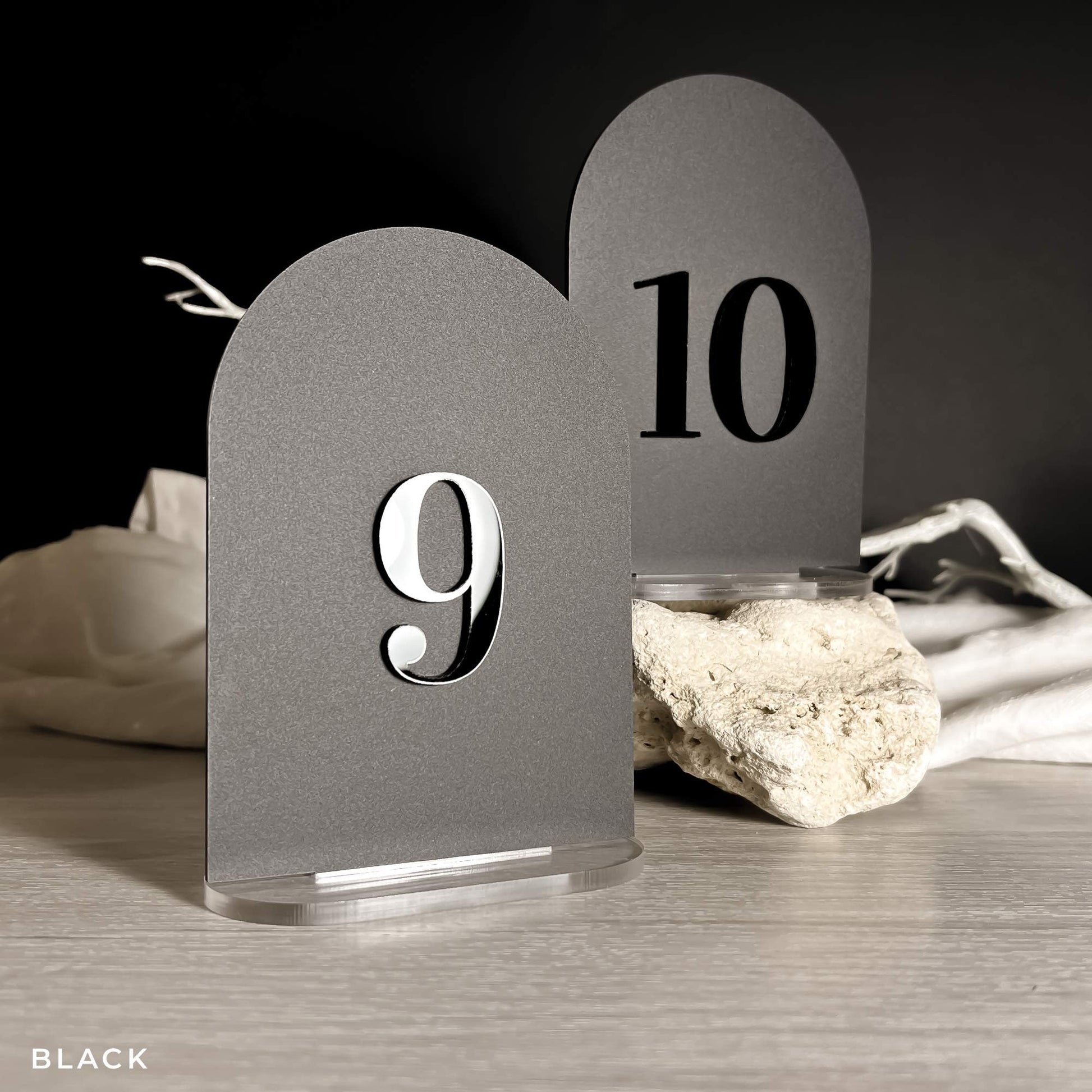 Matte Acrylic Arch Beige Table Numbers | Bridal Decor | Acrylic Table Number Sign Modern Acrylic Table Number Wedding A6 Size 10.5cmx14.8cm